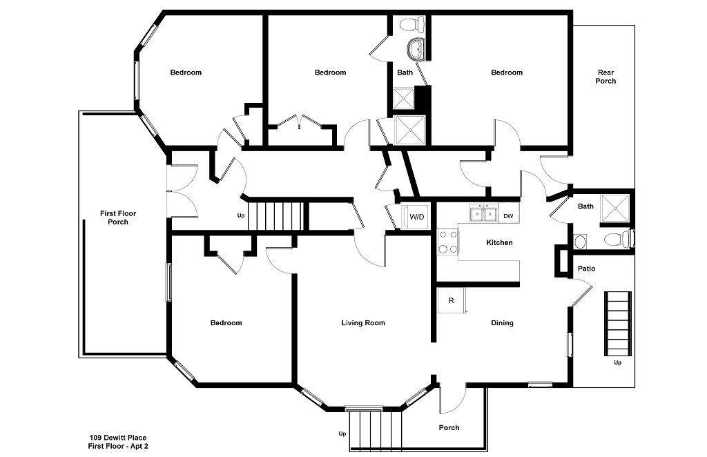 student apartment for rent near Cornell floor plan